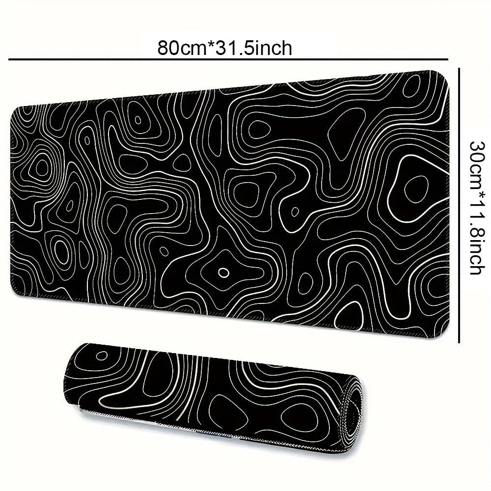 Large Extended Mouse Pad – Non-Slip Rubber Stitched Edge Desk Mat