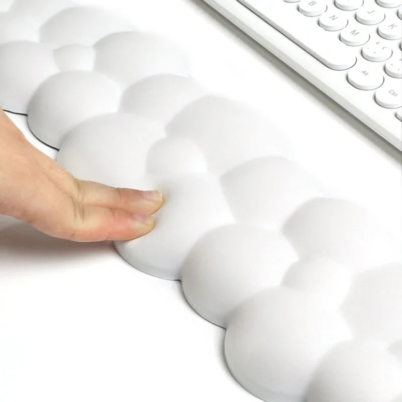 Cloud Wrist Rest Mouse Pad – Anti-Slip Ergonomic Keyboard Support