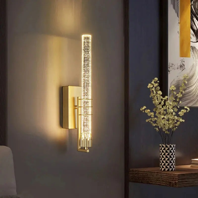 Modern Bubble Crystal Wall Lamps Indoor Lighting For Living Room Bedroom Study Background Sconces