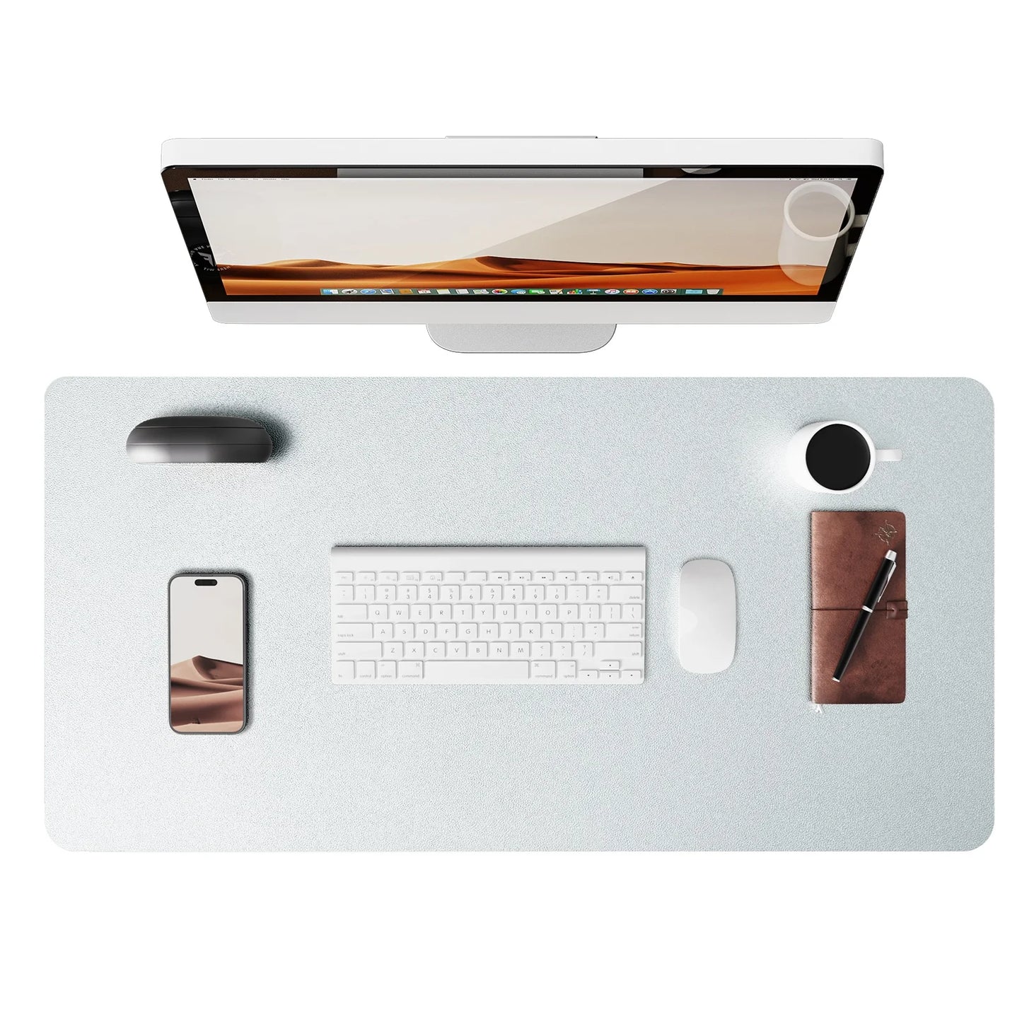 PU Leather Desk Mat – Large Non-Slip Waterproof Office Mouse Pad