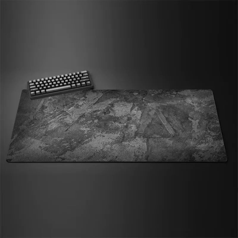 Gray Stitched-Edge Gaming Mouse Pad