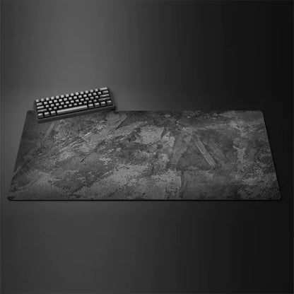 Gray Stitched-Edge Gaming Mouse Pad Superior Control Surface Non-Slip Rubber Base