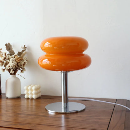 Macaron Dimmable Glass Bedside Lamp Bedroom Lighting Trichromatic Dimming Eye-Care LED