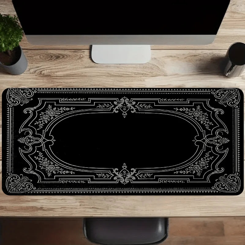 Baroque Ornate XXL Gaming Mouse Pad Large Desk Mat Non-Slip Stitched Edge Office Extended Playmat