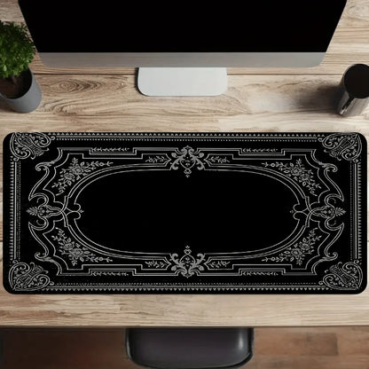 Baroque Ornate XXL Gaming Mouse Pad Large Desk Mat Non-Slip Stitched Edge Office Extended Playmat