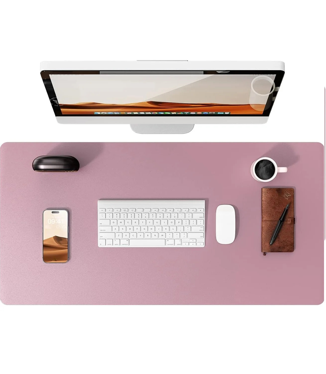 PU Leather Desk Mat – Large Non-Slip Waterproof Office Mouse Pad