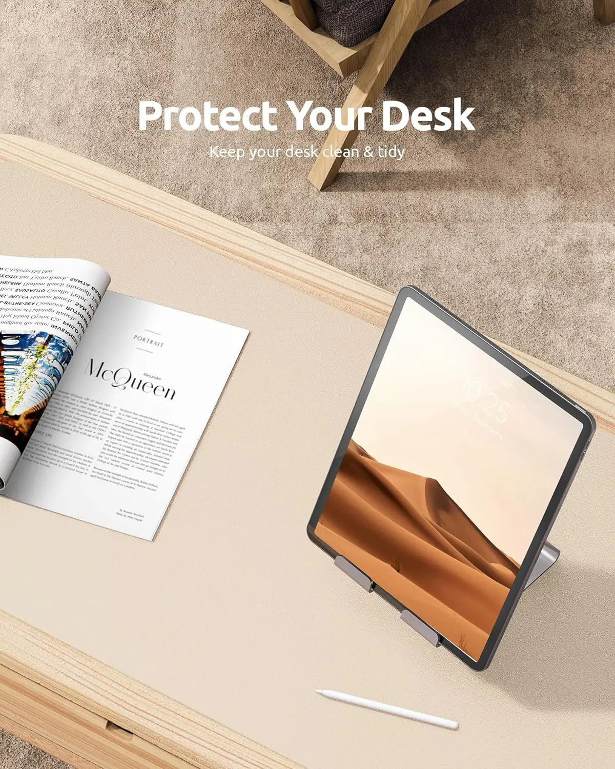 PU Leather Desk Mat – Large Non-Slip Waterproof Office Mouse Pad