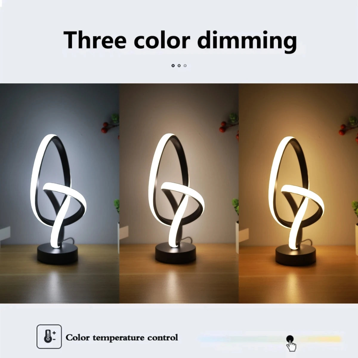 Creative Design Desk Lamp – 3 Colour Modes Adjustable Brightness
