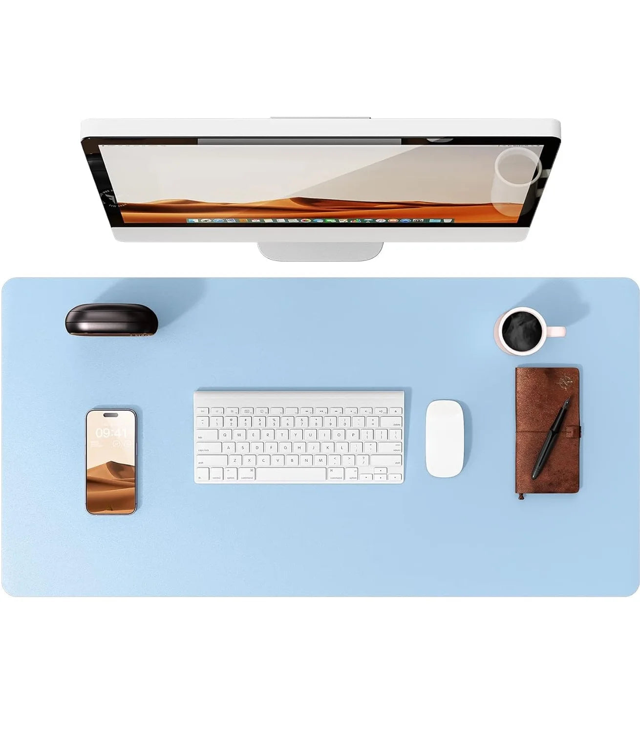 PU Leather Desk Mat – Large Non-Slip Waterproof Office Mouse Pad