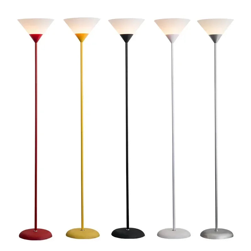 Creative LED Floor Lamp Black White Iron Modern Living Room Bedroom Study Standing Reading Light