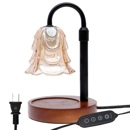 Flower Candle Warmer Lamp with Timer Dimmable Height-Adjustable Wax Melt Warmer for Home Decor