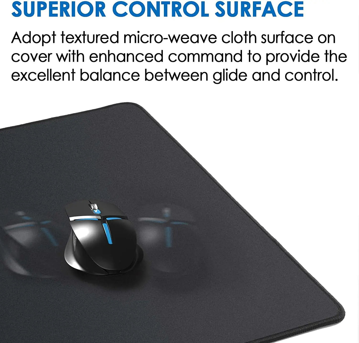 XXL Black Desk Mat – Extended Non-Slip Mouse Pad for Gaming & Office