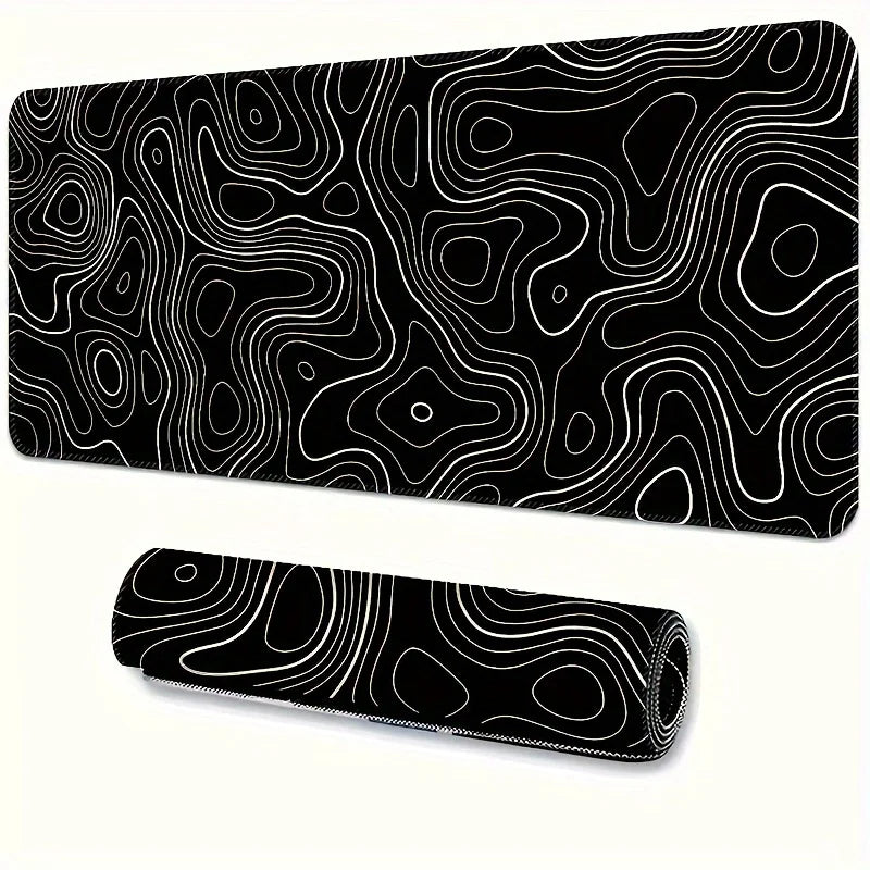Large Extended Mouse Pad – Non-Slip Rubber Stitched Edge Desk Mat