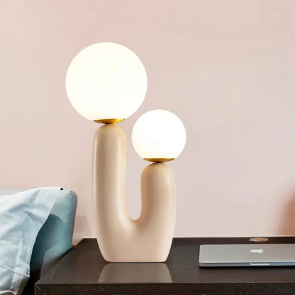 Nordic Scandinavian Art Glass Table Lamp Warm Ambient Glow Versatile Placement