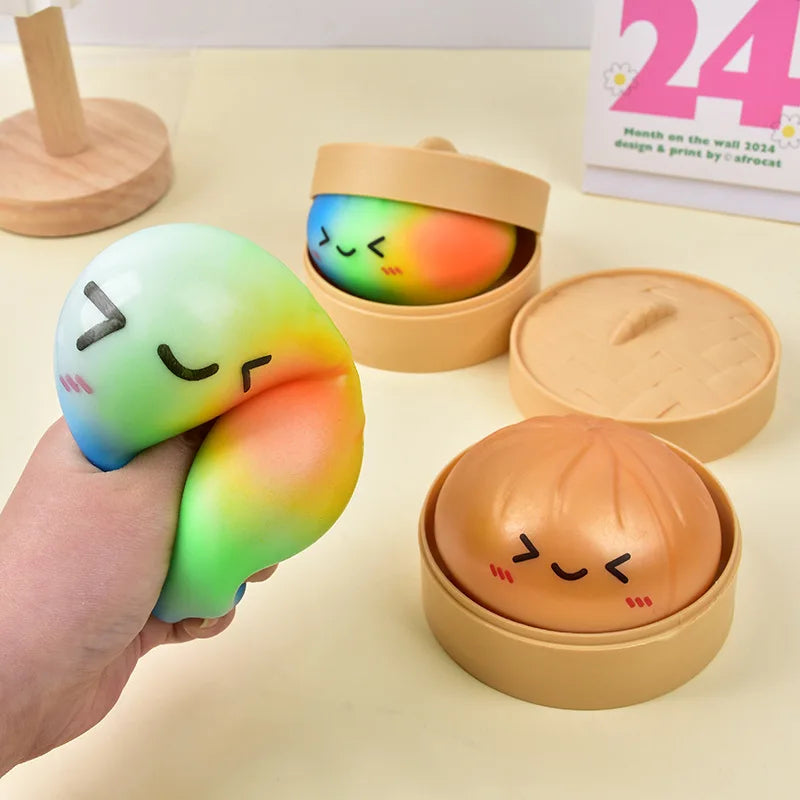 Rainbow Dumpling Squishy Toy