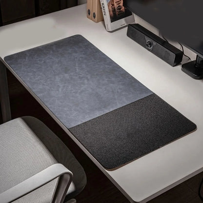 Durable Portable Retro Mousepad PVC Leather Large Esports Table Mat Double-sided Non-slip Mouse
