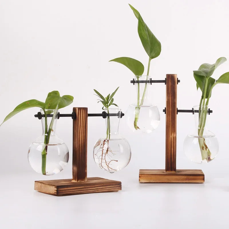 Glass Hydroponic Plant Terrarium Vase Propagation Bottle Desktop Office Green Home Decor