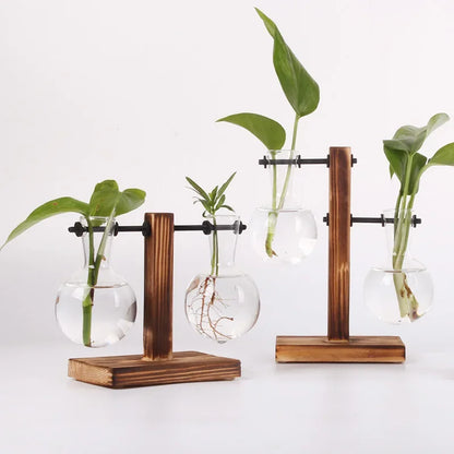 Glass Hydroponic Plant Terrarium Vase Propagation Bottle Desktop Office Green Home Decor