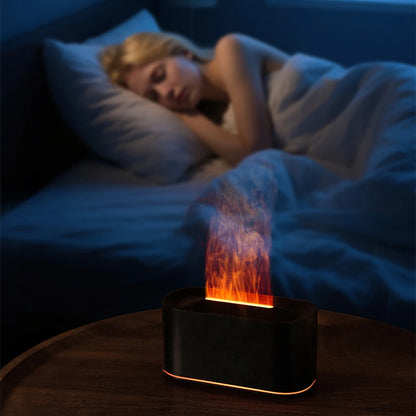 Flame LED Essential Oil Diffuser Aromatherapy Bedroom Decor Humidifier