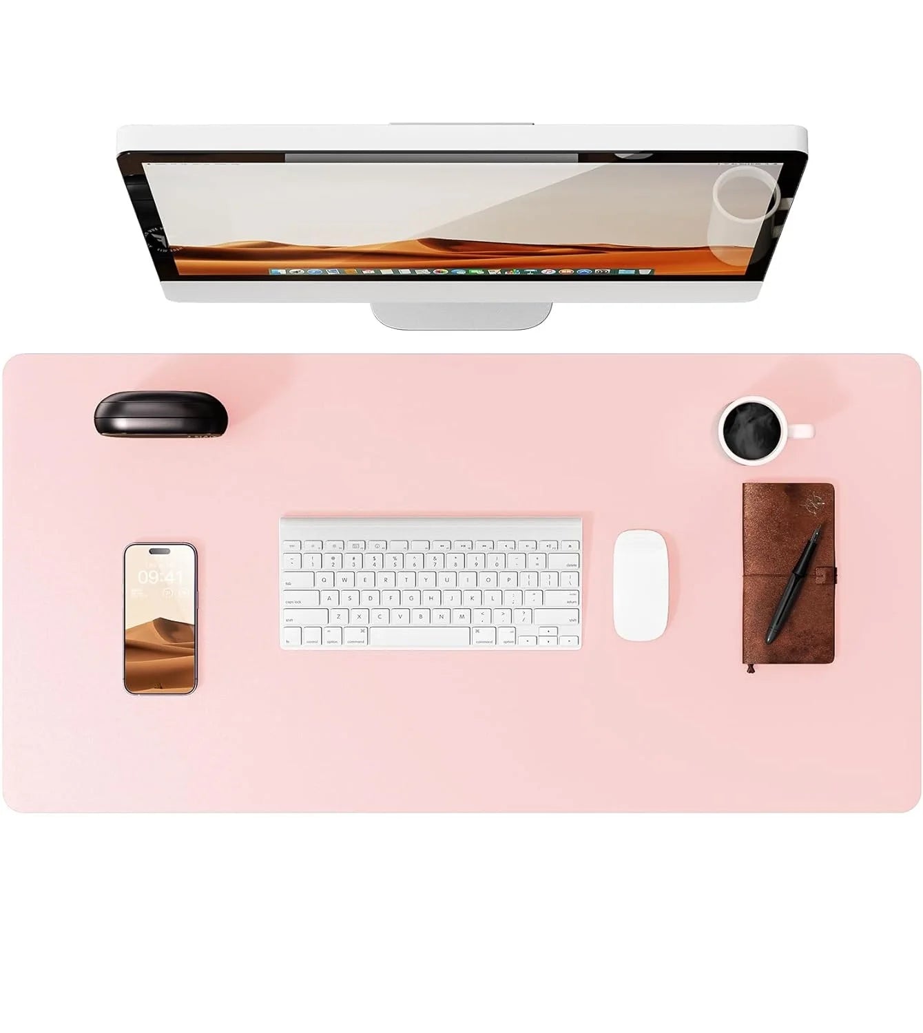 PU Leather Desk Mat – Large Non-Slip Waterproof Office Mouse Pad