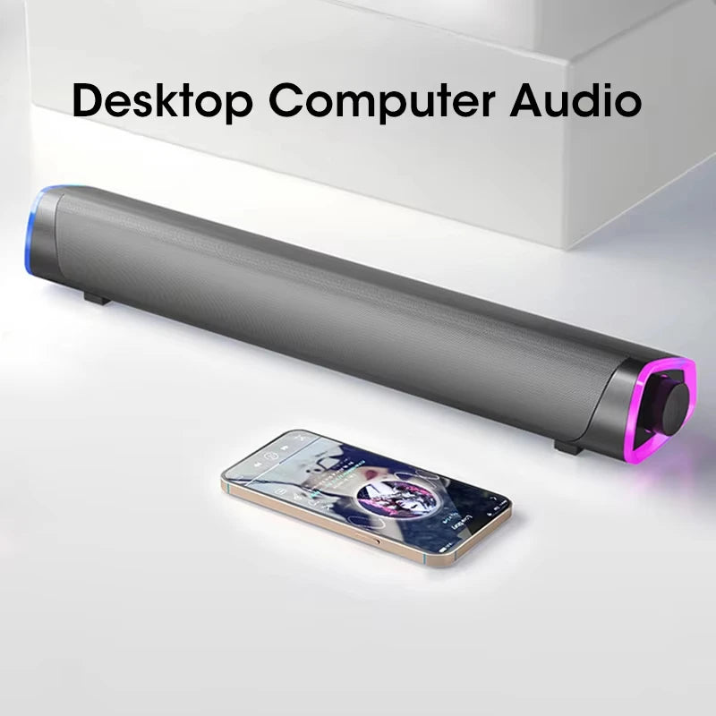 Bluetooth Computer Speaker Bar USB Soundbar Desk Accessory