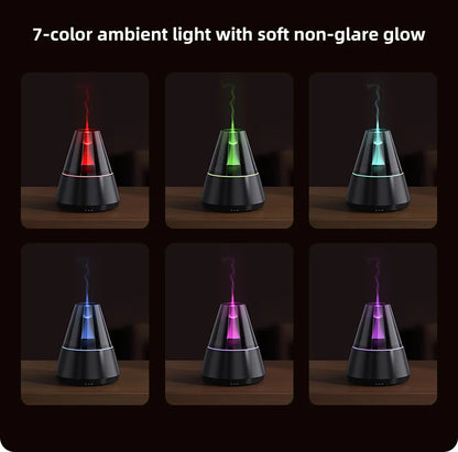 Flame Aroma Diffuser and Humidifier Realistic Effect Automatic Spray Remote Control