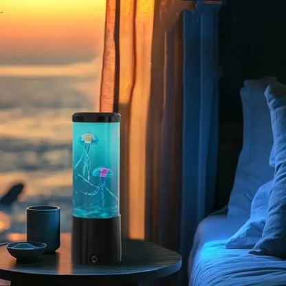 Jellyfish Lava Lamp Aquarium Ocean Night Lights 7Colors LED Mood Lights With For Home Bedroom