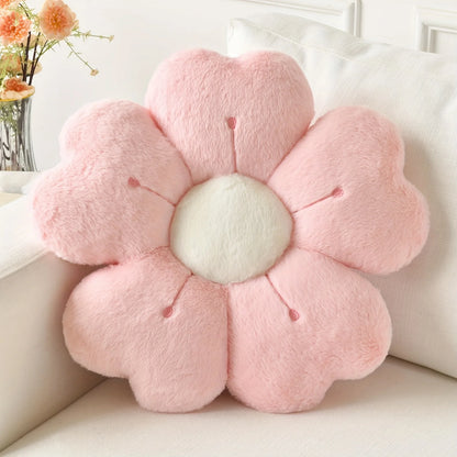 Flower Shaped Plush Throw Pillow Cute Floor & Chair Cushion 35cm
