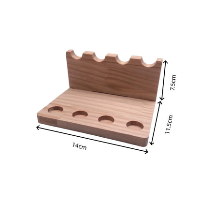 Walnut Wood Desk Organizer All-In-One Storage Built-In Phone Stand Warm Finish