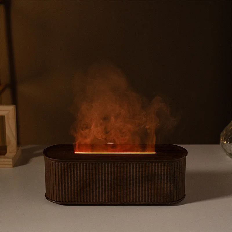 USB Flame Aroma Diffuser Humidifier Colourful Light