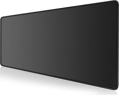XXL Black Desk Mat Extended Mouse Pad Gaming Accessories Non-Slip Anti-Fray Stitched Edges