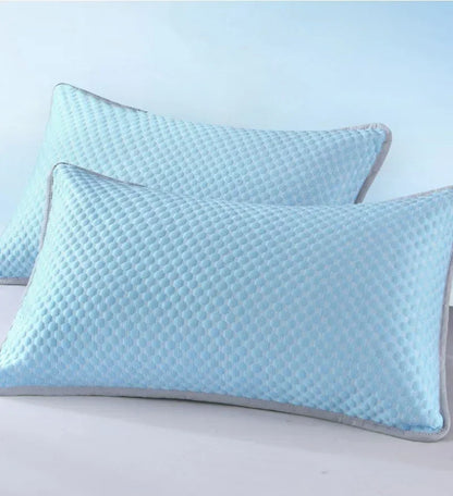 Summer Cooling Pillowcase Solid Color Ice Bean Cool Feeling Air Conditioning Cover Washable