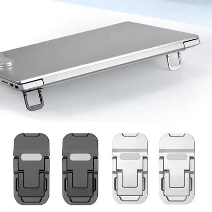 2-Pack Foldable Laptop Stand Adjustable Desk Accessories Home Office Notebook Riser Portable