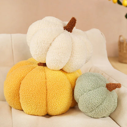 Plush Seat Cushion Cute Pumpkin Throw Pillow Super Soft Waist Sofa Window Halloween Ornament