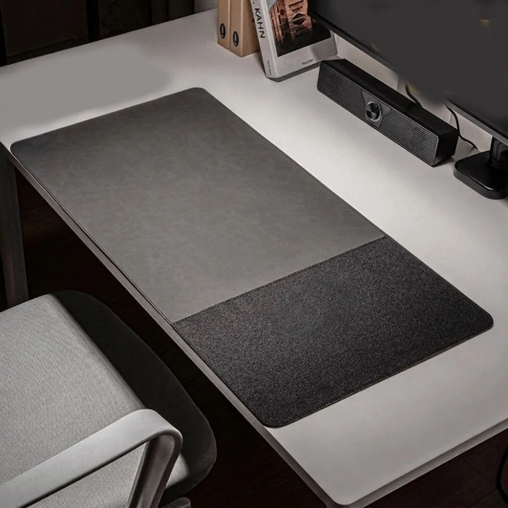 Durable Portable Retro Mousepad PVC Leather Large Esports Table Mat Double-sided Non-slip Mouse