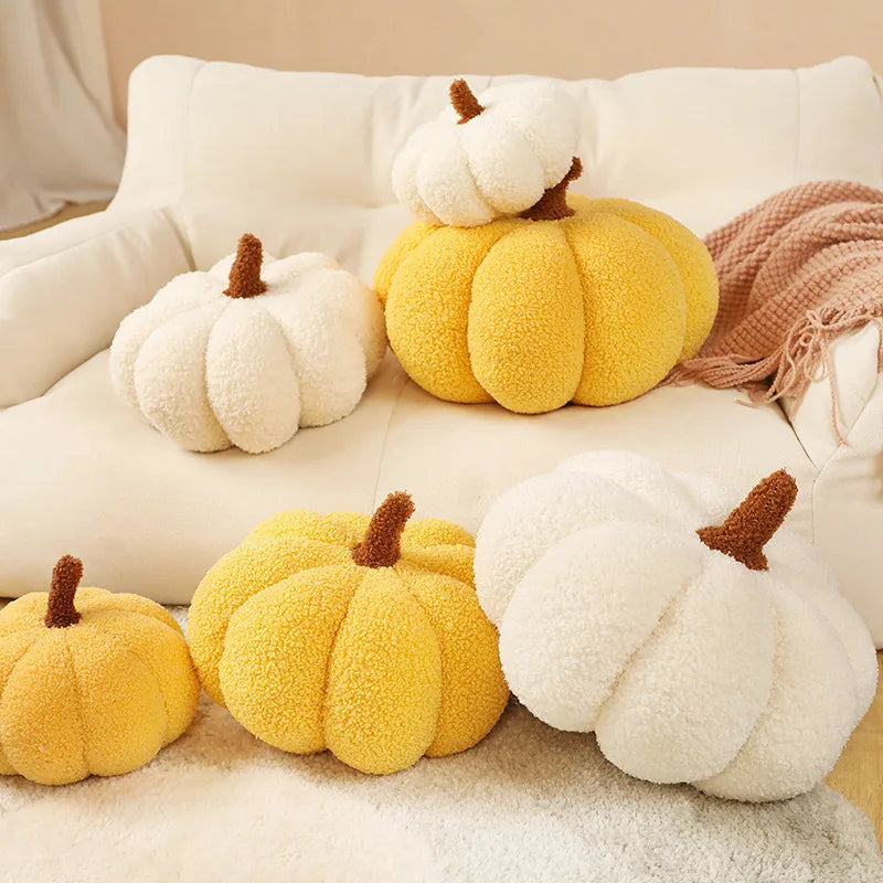 Plush Seat Cushion Cute Pumpkin Throw Pillow Super Soft Waist Sofa Window Halloween Ornament
