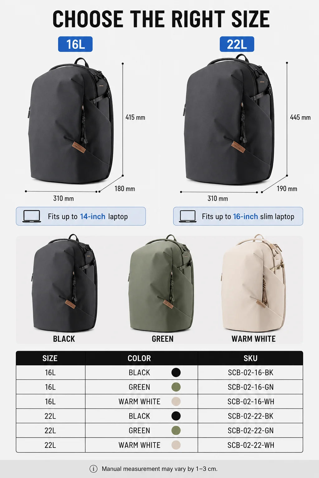Camera Backpack 16L 22L Water-Resistant Photography Bag