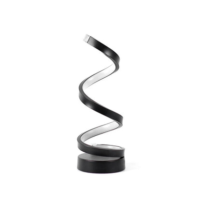 Spiral LED USB Desk Lamp Bedroom Decor Dimmable Indoor Lighting Remote Control Operation