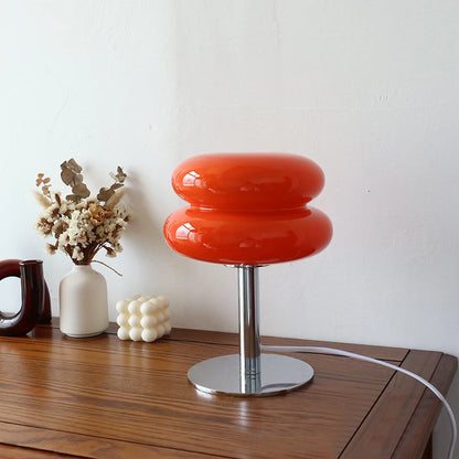 Macaron Dimmable Glass Bedside Lamp Bedroom Lighting Trichromatic Dimming Eye-Care LED