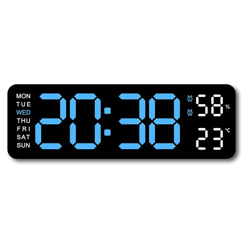 9" LED Digital Wall & Alarm Clock