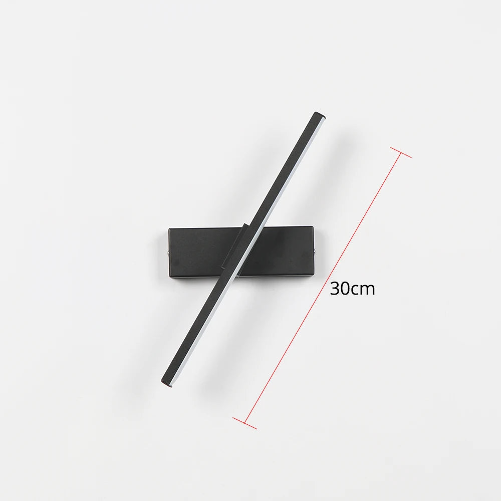 Rotatable LED Bedside Wall Light 330° Adjustable Angle Aluminum 3 Color Temperature Reading Lamp