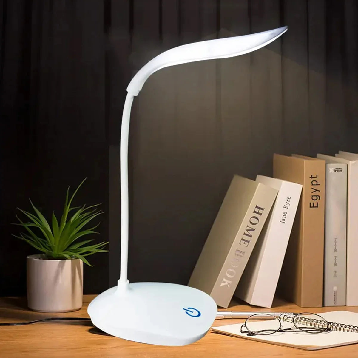 Home Office LED Desk Lamp – USB Touch Dimmer 3 Brightness Levels