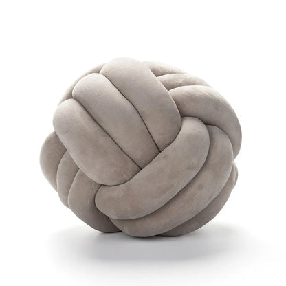 Velvet Knot Ball Cushion Decorative Round Throw Pillow 22cm or 28cm