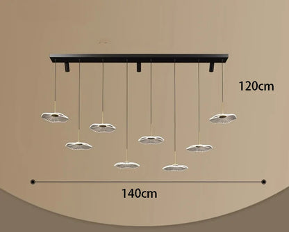 Linear Cloud Pendant Light Dimmable LED Kitchen Island Dining 6 to 11 Head