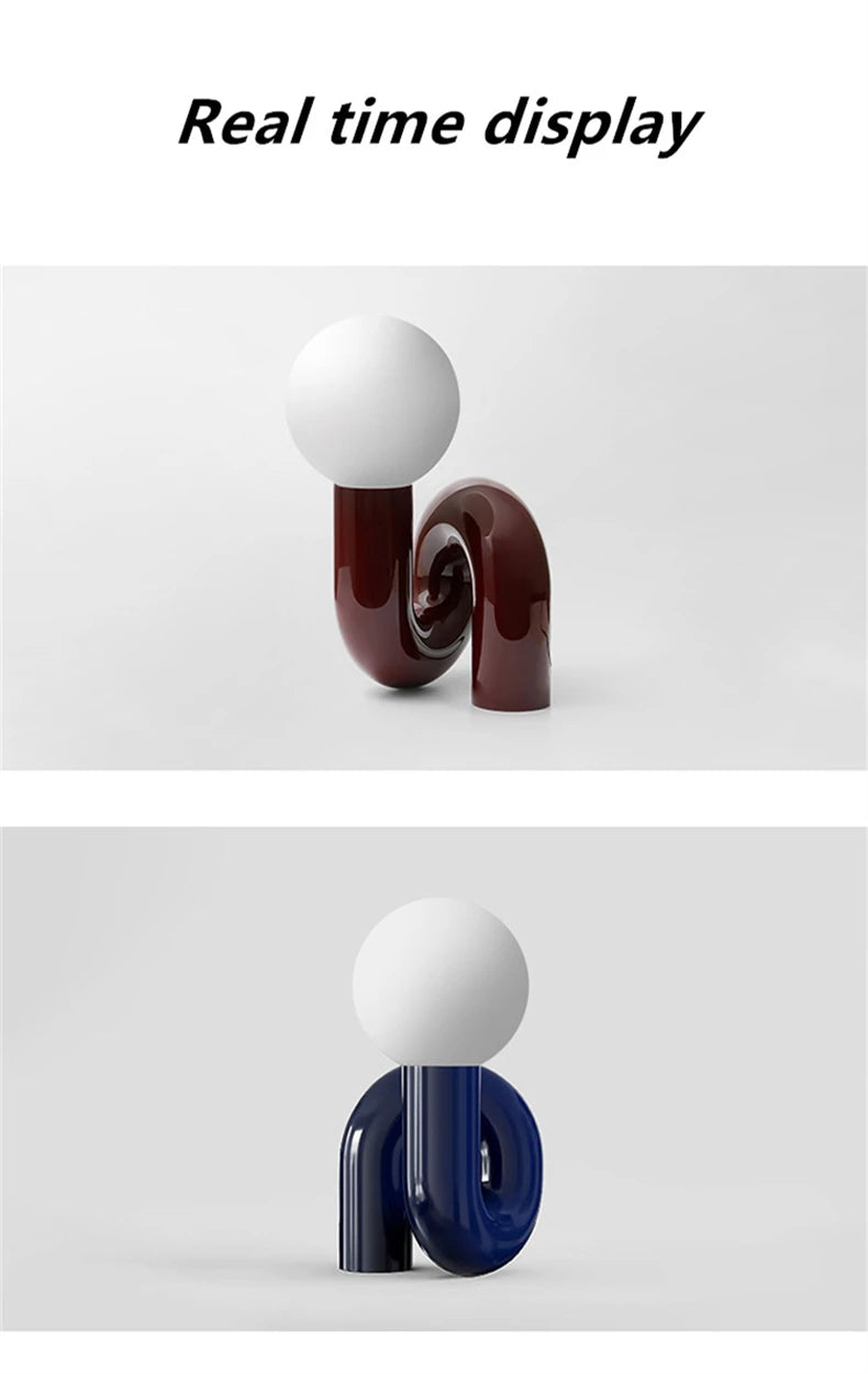 Nordic Glass Desk Lamp – Minimalist LED 3 Colour Modes Decor Light