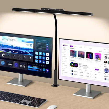 LED Clamp Desk Lamp with Memory Function Home Office Indoor Lighting Stepless Dimming