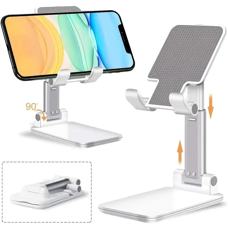 Adjustable Phone & Tablet Stand – Universal Foldable Desk Holder