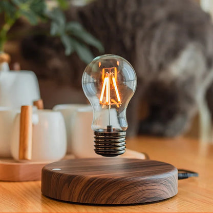 Magnetic Levitation Floating Lamp LED Bulb Futuristic Desk Decor Warm Ambient Glow