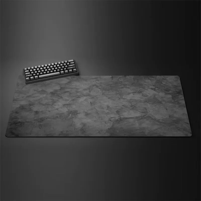 Gray Stitched-Edge Gaming Mouse Pad