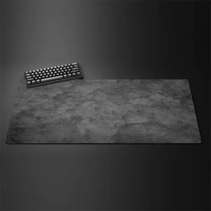 Gray Stitched-Edge Gaming Mouse Pad Superior Control Surface Non-Slip Rubber Base